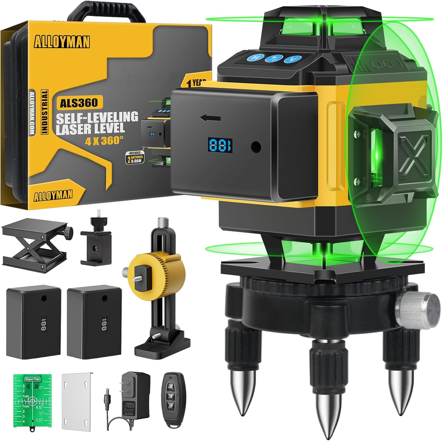 Laser Profesional Alloyman Nivel láser de 16 líneas
