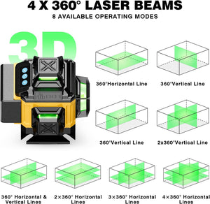 Laser Profesional Alloyman Nivel láser de 16 líneas